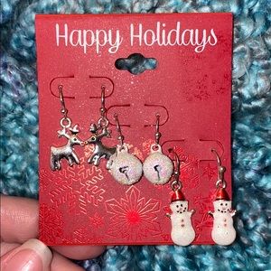 Three pack of Christmas earrings